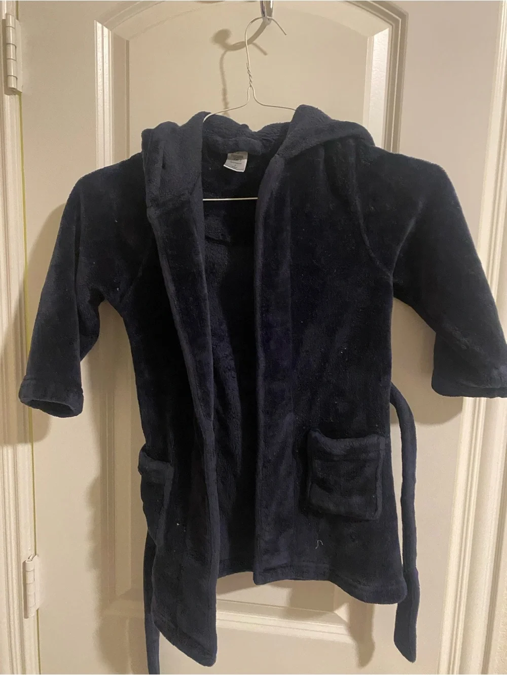 Tucker + Tate Navy Plush Hooded Kids Robe
